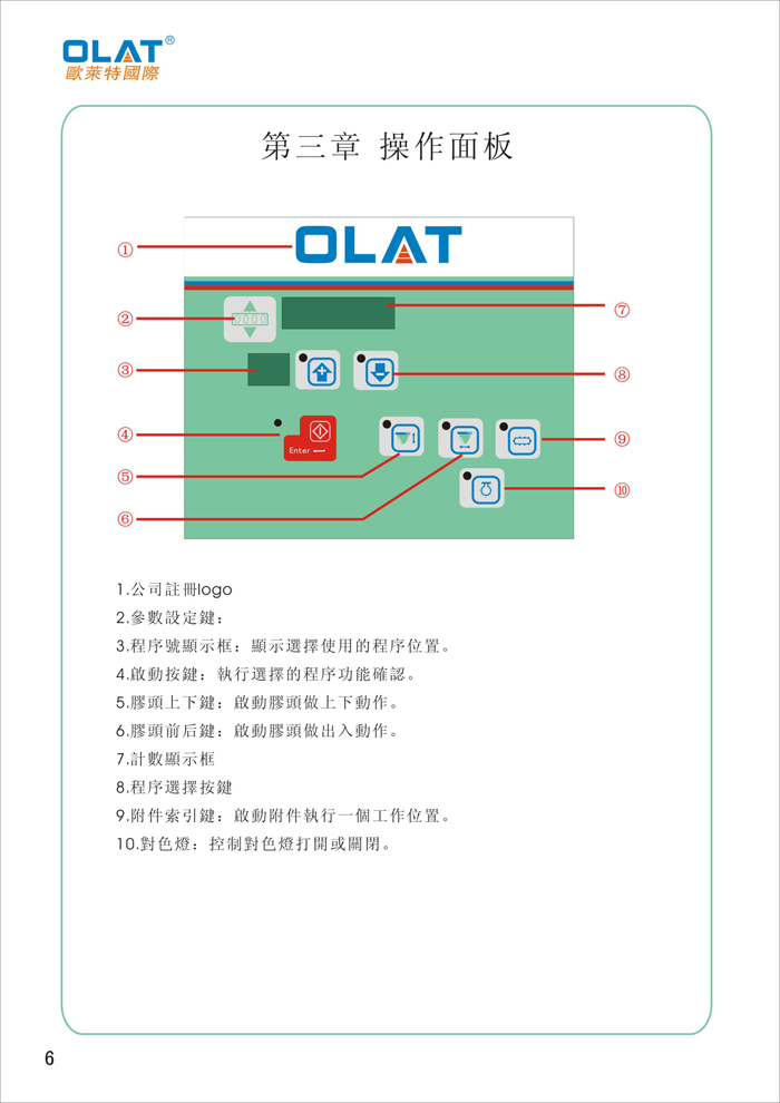 OLAT歐萊特移印機(jī)系列操作手冊